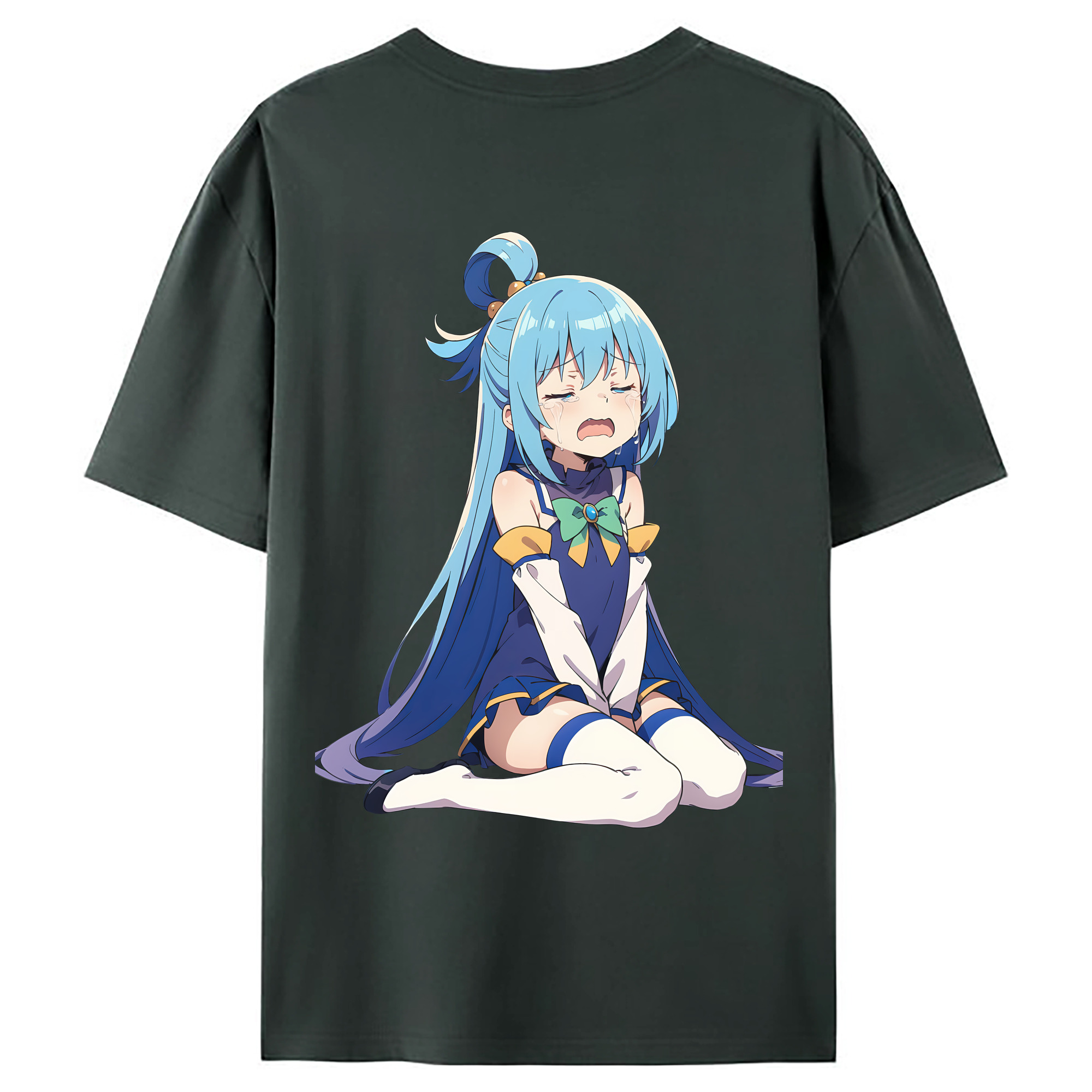 （画像用） 転スラ Regarding Reincarnated to Slime 綿100％ メンズ半袖Tシャツ（バックプリント） 通気性